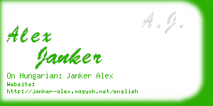 alex janker business card